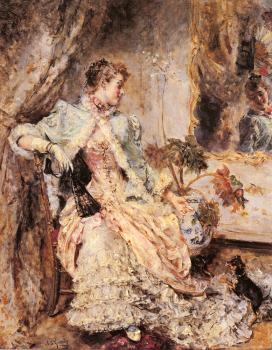 愛德華多 萊昂 加裡多 An Elegant Lady With Her Dog 愛德華多 萊昂 加裡多 An Elegant Lady With Her Dog
